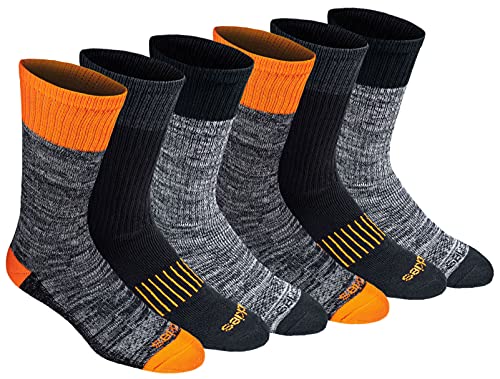 Hi-vis Orange Black (6 Pairs)